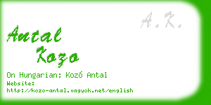 antal kozo business card